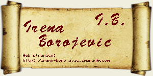 Irena Borojević vizit kartica